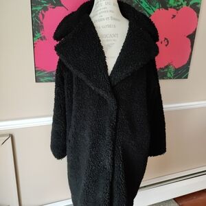 BCBGeneration Women's Black Teddy Coat Size 1X